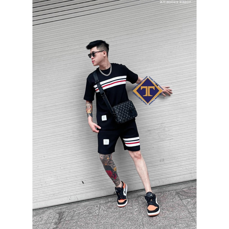 Bộ quần áo nam, dáng kẻ sọc, hè 2022, kiểu dáng Hàn Quốc, hot hit hè 2022, quần áo hè nam, quần áo bộ hè