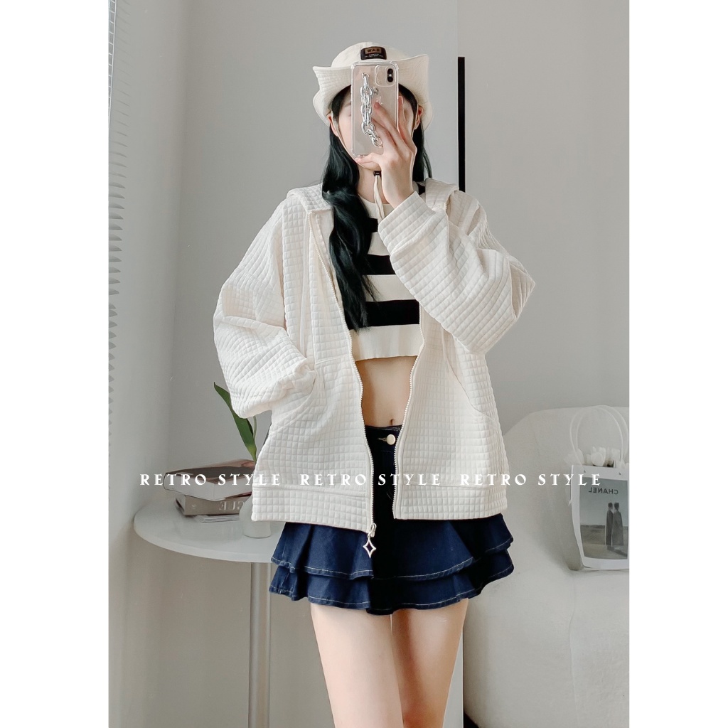 Áo khoác nỉ bông dày họa tiết nổi mã Aokhoacnixop132_P11K8