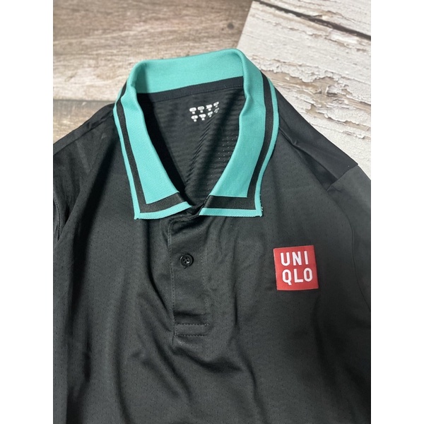 Set Bộ quần áo thể thao thời trang đi chơi tennis cầu lông vải gai lỗ thể thao uniqlo áo đen quần đen có túi logo thêu