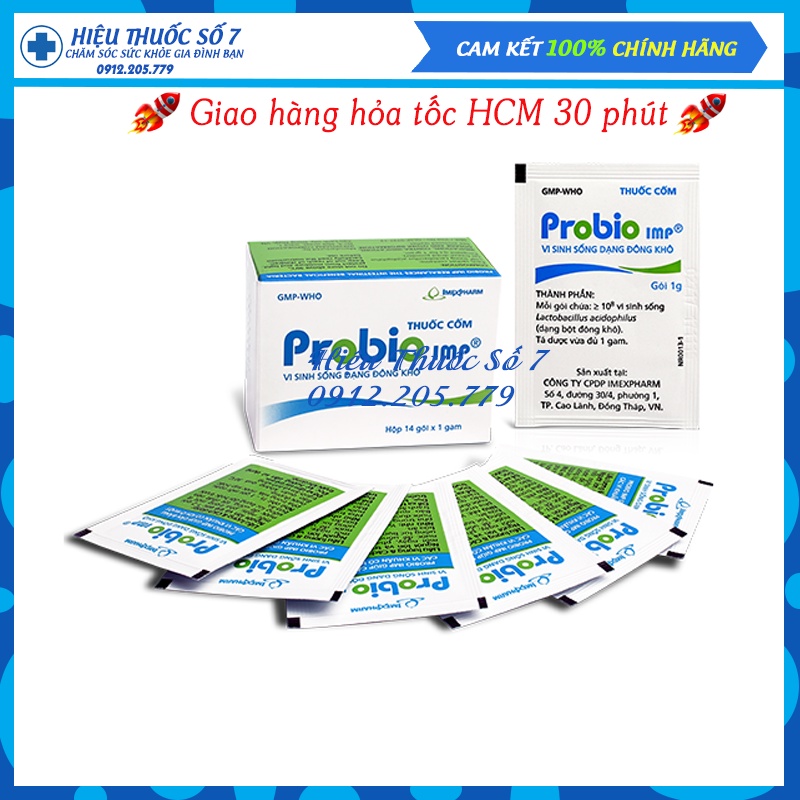 Men vi sinh sống dạng đông khô Probio IMP tăng cường hệ vi sinh đường ruột , giảm đau bụng đầy hơi (Hộp 14 gói)