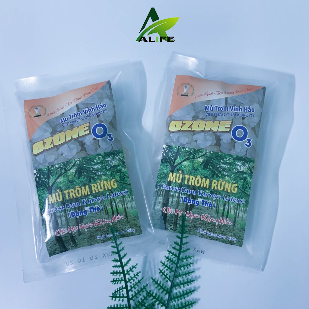 Mủ trôm sạch dạng rừng thô Vĩnh Hảo Ozone 100gr/gói. Mủ trôm Vĩnh Hảo chính hãng - Alife