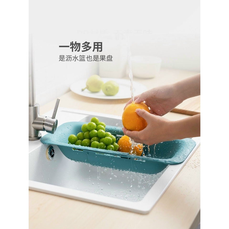 Rổ Rửa Rau Củ Quả Gác Bồn Rửa Chén Gấp Gọn Đa Năng Tiện Lợi Dễ Sử Dụng