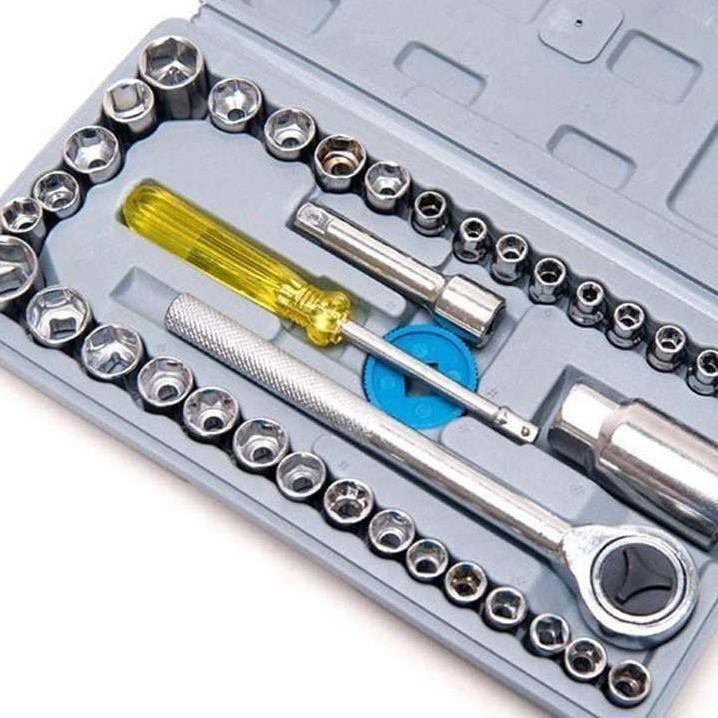 Bộ khấu mở siết ốc và bugi 40 chi tiết loại tốt