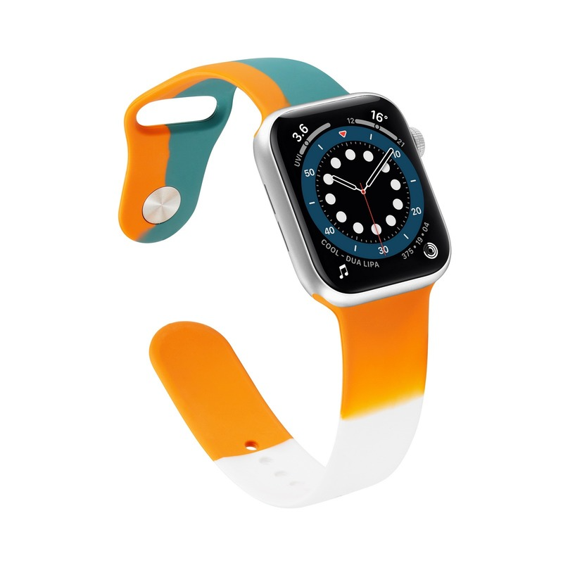 Dây Silicone Nhiều Màu Cho Đồng Hồ Thông Minh Apple Watch Series 6 5 4 3 2 1 44mm 40mm 42mm 38mm