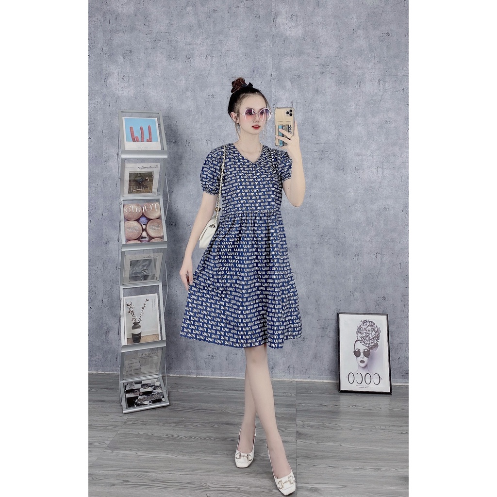 Váy Bò Jean BabyDoll - Đầm Babydoll Denim Tay Bồng Tiểu Thư Cao Cấp (Ảnh + Video Shop Quay Chuẩn Mẫu ) HOT 2022