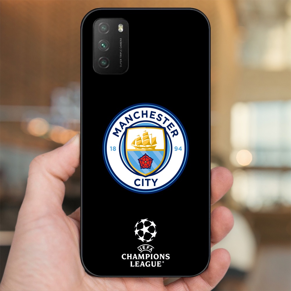 Ốp lưng Xiaomi Poco M3 viền đen in hình Manchester City MC
