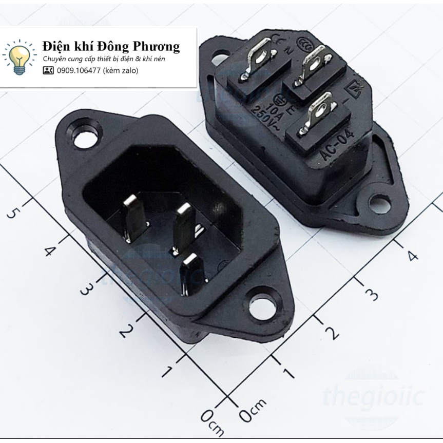 Jack nguồn AC 3 chân AC giá tốt.