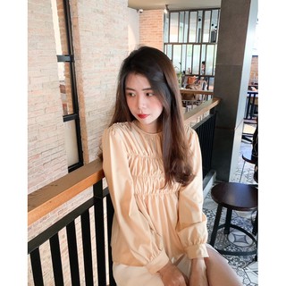 Áo tay dài nhún bèo