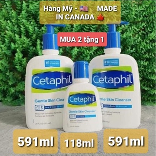 ❤️ [Hàng Mỹ] Sữa rửa mặt, sữa tắm dịu nhẹ Cetaphil Gentle Skin Cleanser Mỹ 118ml - 591ml (Dùng cho mặt và Body)