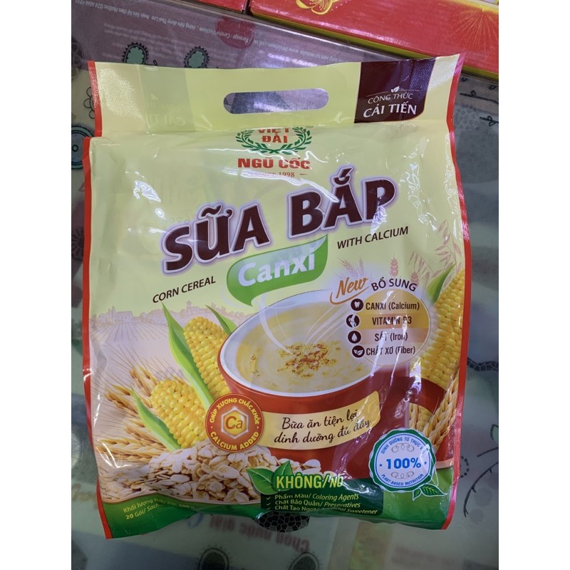 Bột ngũ cốc Sữa bắp Canxi Việt Đài túi 600g