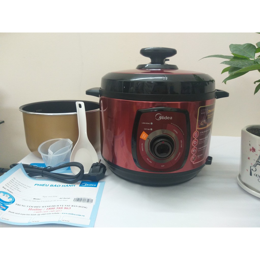 Nồi áp suất điện Midea MY-CH501A 5 lít - Chính hãng, Bảo hành toàn quốc 12 tháng