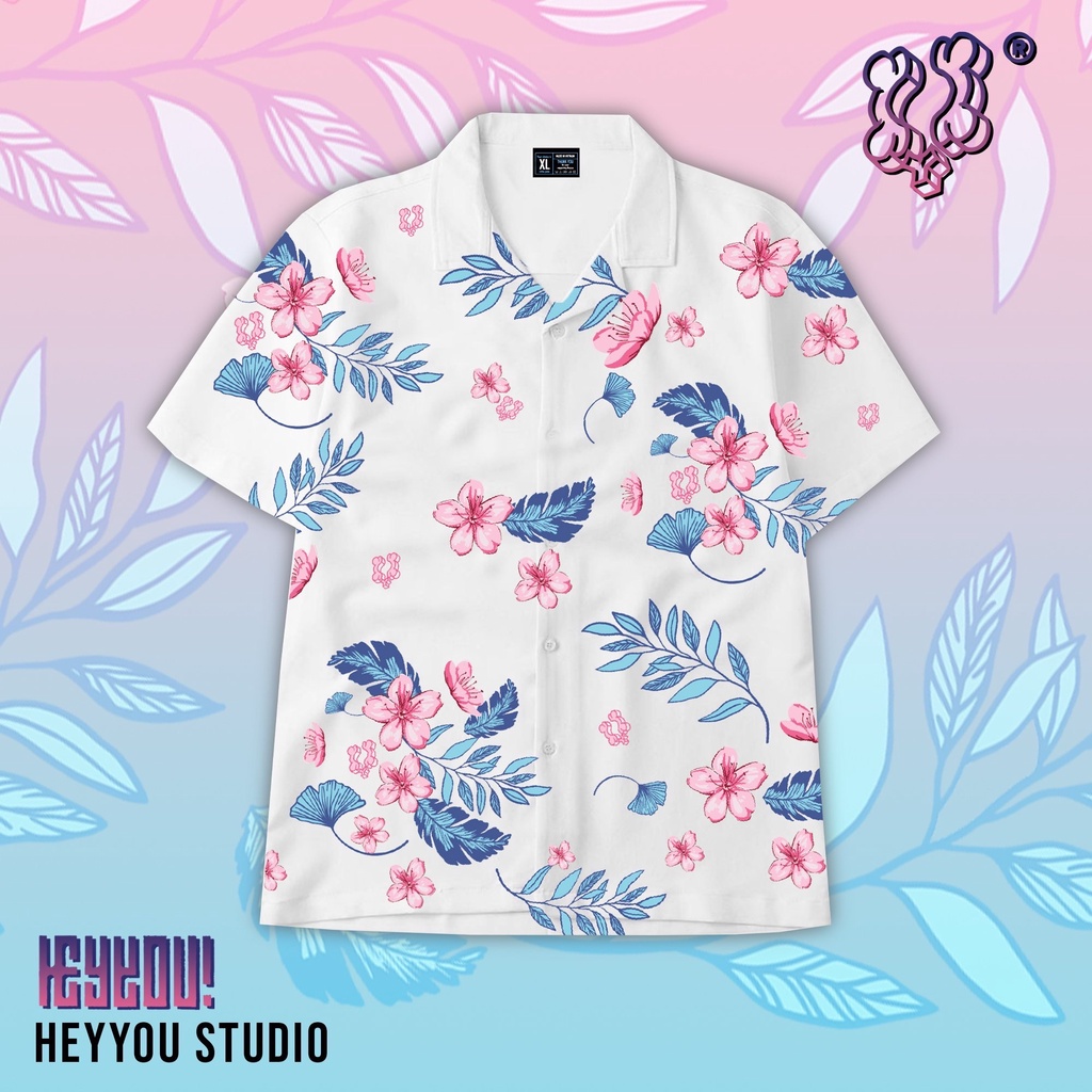 Áo sơ mi HEYYOU SƠ MI HOA LÁ TRẮNG | BigBuy360 - bigbuy360.vn