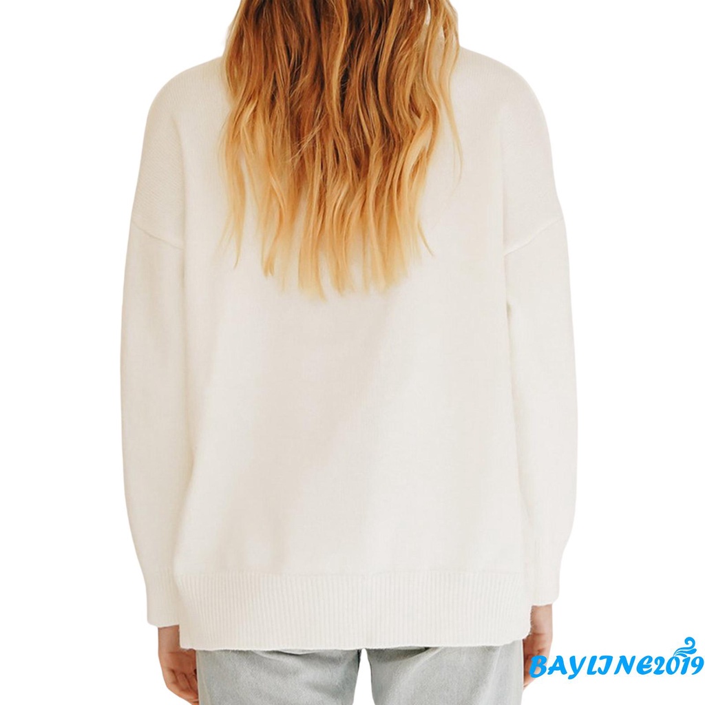 Áo Len Tay Dài Cổ Tròn Họa Tiết Hoa Nhiều Màu Sắc Thời Trang Cho Nữ