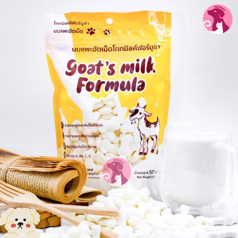 [SALE LỚN] KẸO XƯƠNG SỮA DÊ CÔ ĐẶC NGUYÊN CHẤT Goatmilk's Formula - THỨC ĂN CHO CHÓ MÈO (500G) (NHẬP KHẨU THÁI LAN)