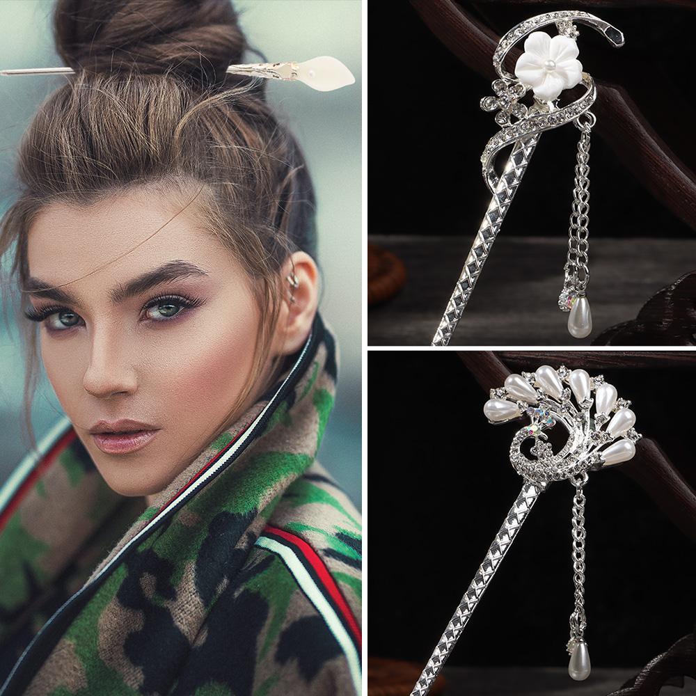 Trâm Cài Tóc Bằng Gỗ Mun Phong Cách Retro Thời Trang