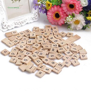 Bộ 100 miếng gỗ in chữ cái và số