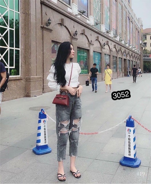 ⚡️Quần Jeans Rách Gối HOT HIT- 3052