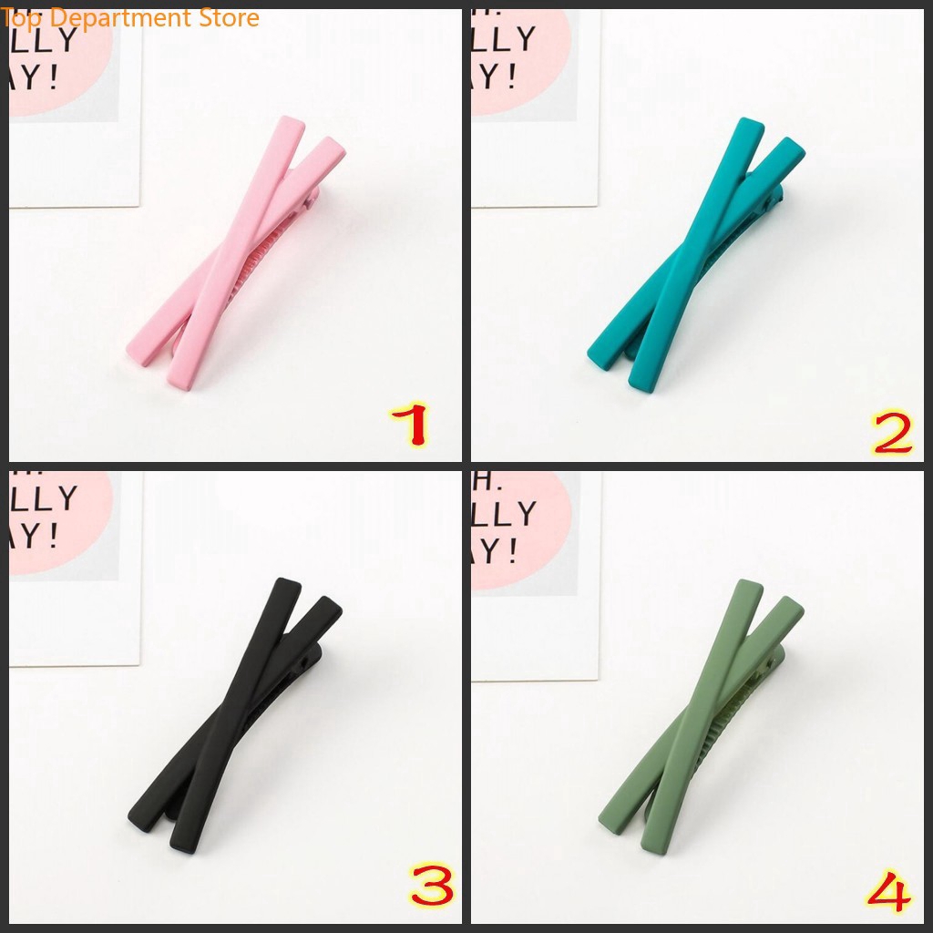 Kẹp tóc hình chữ X màu trơn ngọt ngào và thời trang cho nữ