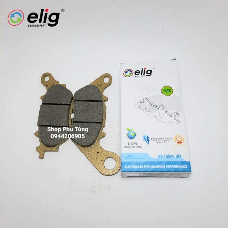 Má phanh. Bố thắng đĩa trước ELIG, mã YA002 cho Exciter 135 heo 1piston, Nouvo 4-5-6, Sirius, Taurus, Mio, Nozza, Luvias