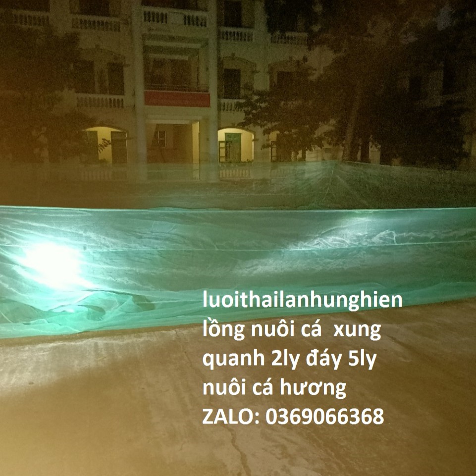 Tráng Nuôi Cá Hương cá tra,Dài 8 Rộng 4 Cao 2 Xung Quanh 2ly đáy 5ly Nuôi Cá Từ Nhỏ Tới To, Lưới Thái Lan  Chất liệu làm