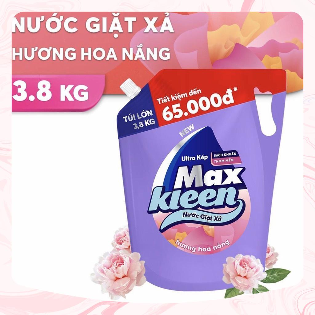 [SIÊU SALE CHÍNH HÃNG ] Túi Nước Giặt Xả MaxKleen Hương Hoa Nắng 3,8kg