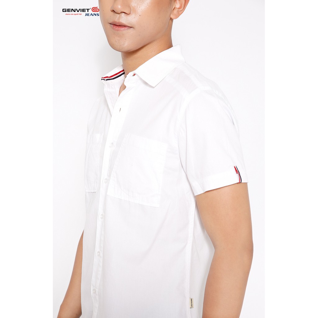 Áo sơ mi cộc tay nam D3321C411 GENVIET | BigBuy360 - bigbuy360.vn