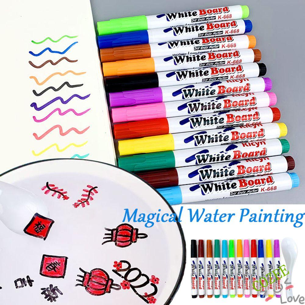 Set 8/12 bút nước màu sắc bắt mắt thích hợp cho trẻ em tập vẽ nguệch ngoạc trên bảng trắng đồ chơi giáo dục sớm