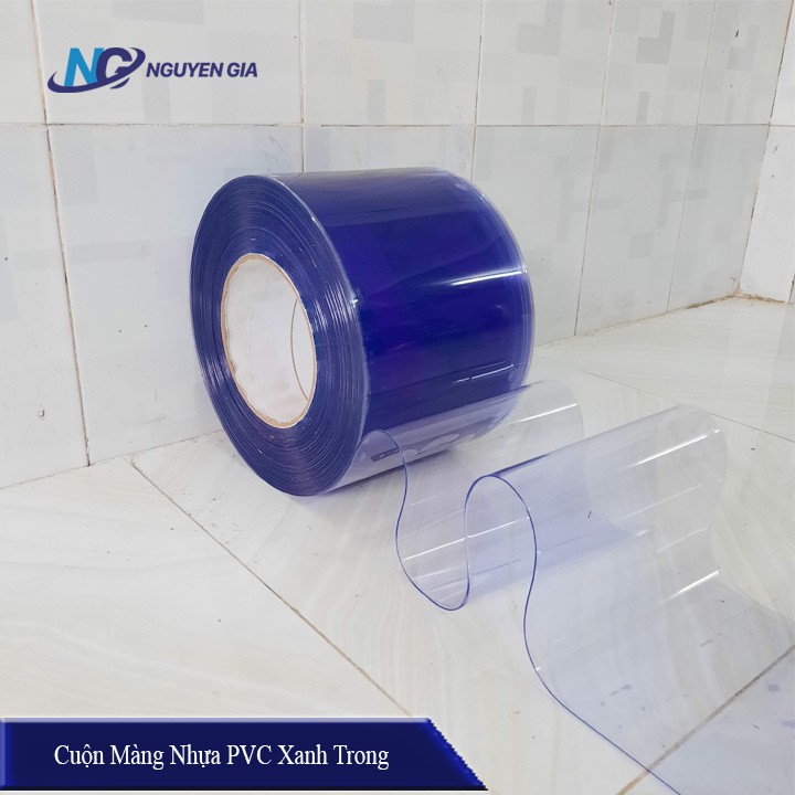 Cuộn Nhựa Dày 1,5ly x 20cm, Màng Nhựa PVC Tiêu Chuẩn Xanh Trong Sử Dụng Làm Rèm Nhựa PVC Ngăn Lạnh |