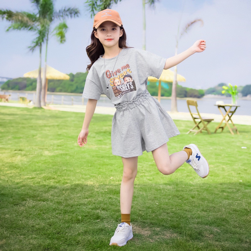 Set bộ quần áo cho bé gái 5-14 tuổi mẫu GIVE ME. MA13.