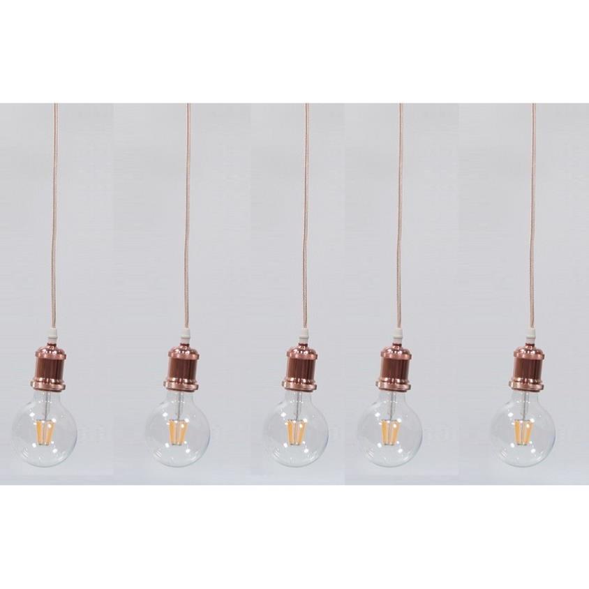 Bộ 5 dây đèn thả cổ điển bóng đèn tròn Edison G95 8W
