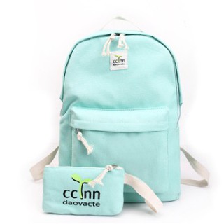 Balo canvas kèm ví nhỏ đáng yêu băng cổ tay bình nước nhựa bình shaker băng khuỷu tay bao tay tập gym khăn tập yoga