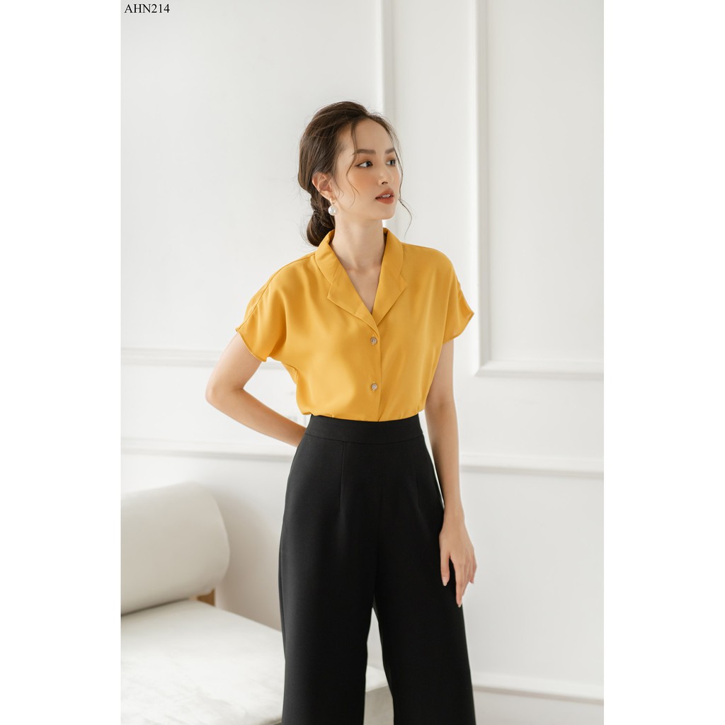 Áo sơ mi cổ ve tay liền TIIN STORE AHN214