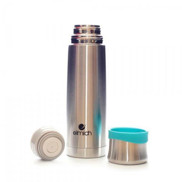 [VIỀN XANH] bình giữ nhiệt Elmich Thermos 500ml - bình nước Inox 304 cao cấp 2 lớp