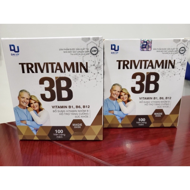 TRIVITAMIN 3B hộp 100 viên nang mềm - Bổ sung Vitamin nhóm B (B1 - B6 - B12) hỗ trợ tăng cường sức khỏe