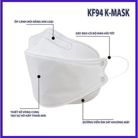 Khẩu trang KF94, Khẩu trang 4D HD MASK AN PHONG túi 10 chiếc sản xuất theo công nghệ hàn quốc