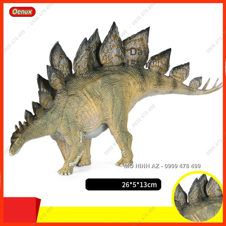 Mô Hình Khủng Long Lá Phiến Sừng Stegosaurus - Size Trung - Xanh - 77211