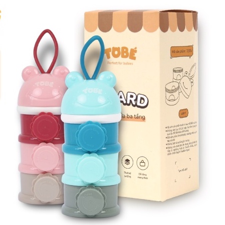 Hộp chia sữa ba tầng TOBE Ricard chính hãng tiện lợi cho mẹ, an toàn cho bé To bé To be
