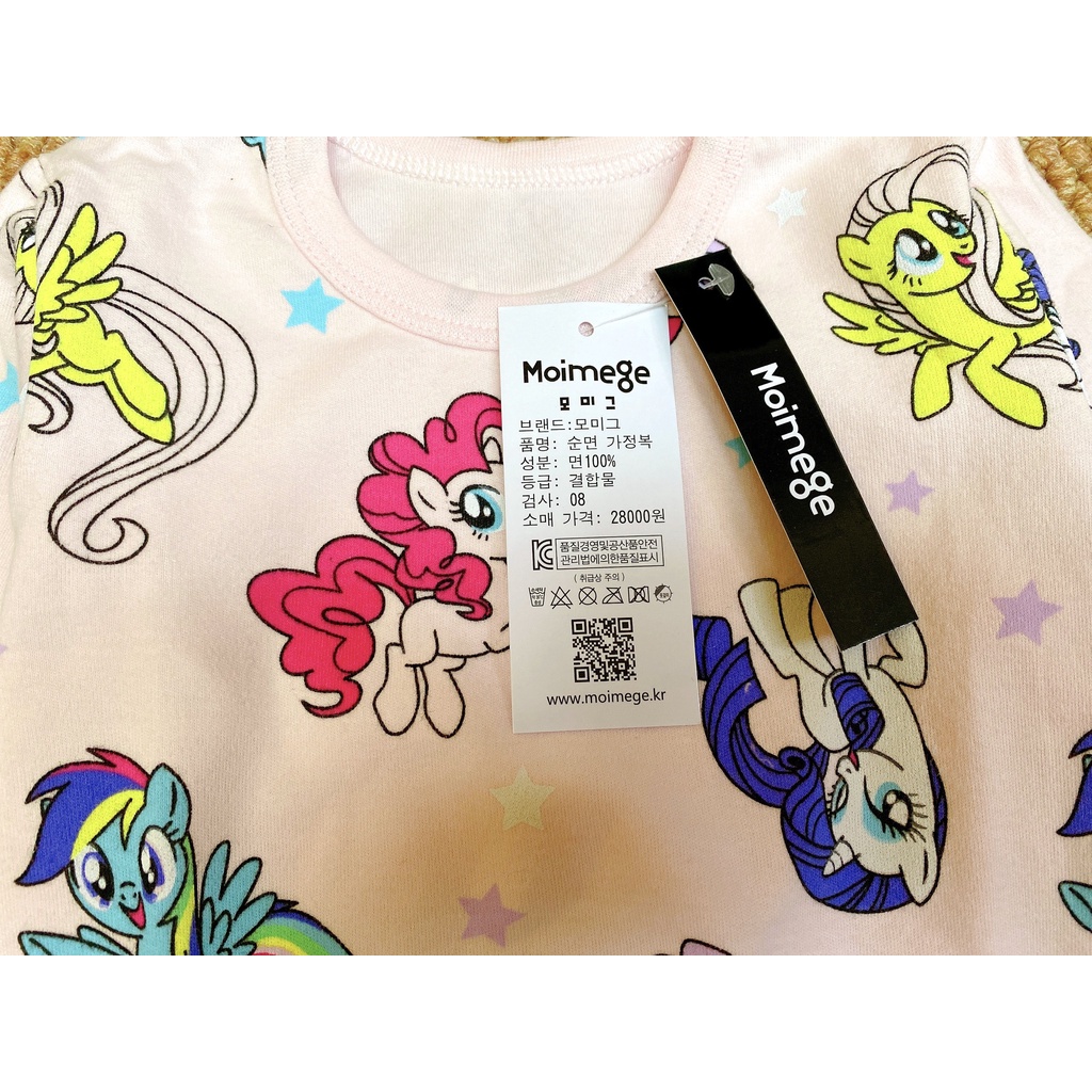 Bộ xuất hàn dài tay cho bé trai bé gái Moimege túi zip xịn xò_Chất thun cotton co giãn 4 chiều