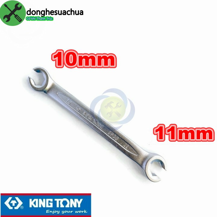 Cờ lê mở ống dầu 10mm -11mm Kingtony 19301011 loại hai đầu