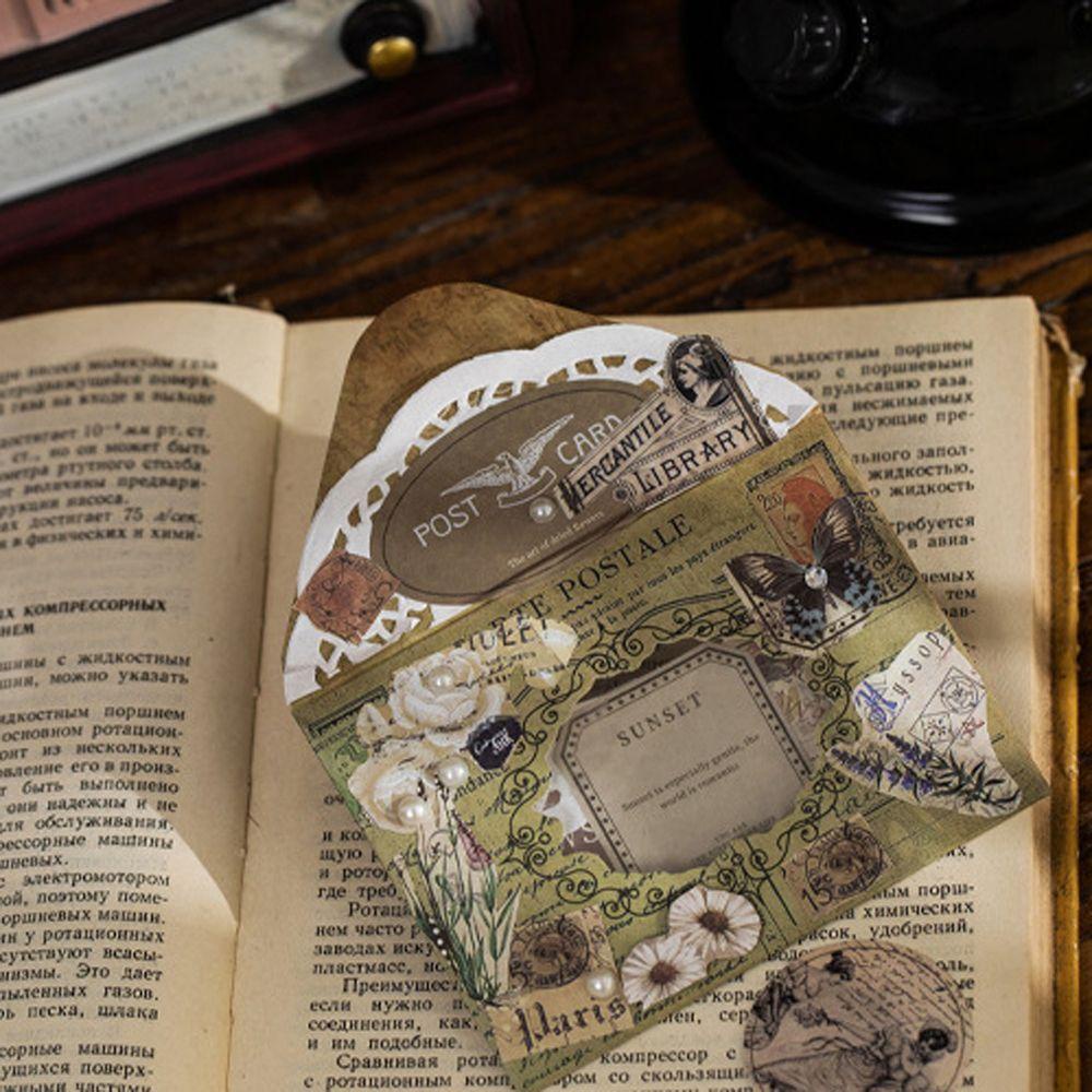 Miếng Dán Trang Trí Sổ Tay / Nhật Ký Phong Cách Retro Độc Đáo DIY