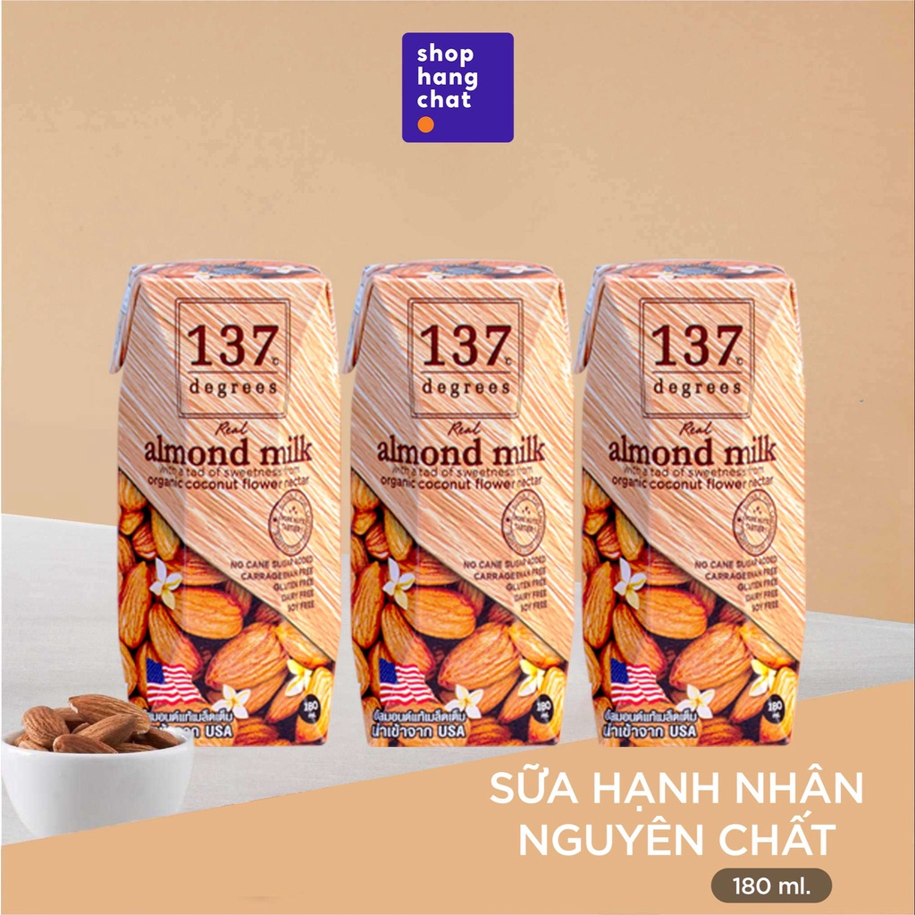 Sữa Hạt 137 Degrees Thái Lan Nguyên Chất, Không Đường, Không Sữa bò, không Chất Bảo Quản