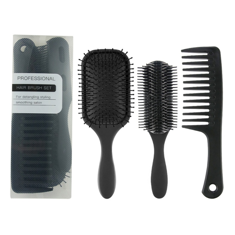 Set 3 Lược Chải Tóc Mát Xa Da Đầu Chống Tĩnh Điện