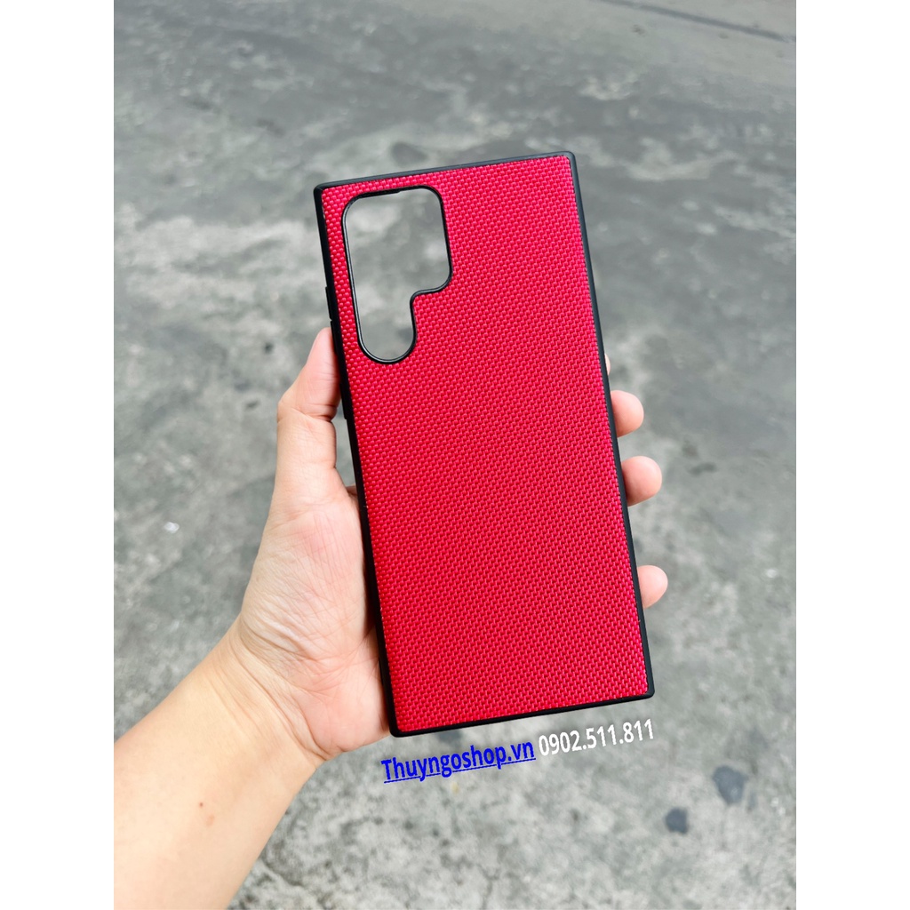 Ốp lưng vải viền nhựa dẻo Samsung S22 Ultra - S22 Plus - S22 - S21 Ultra - S21 Plus