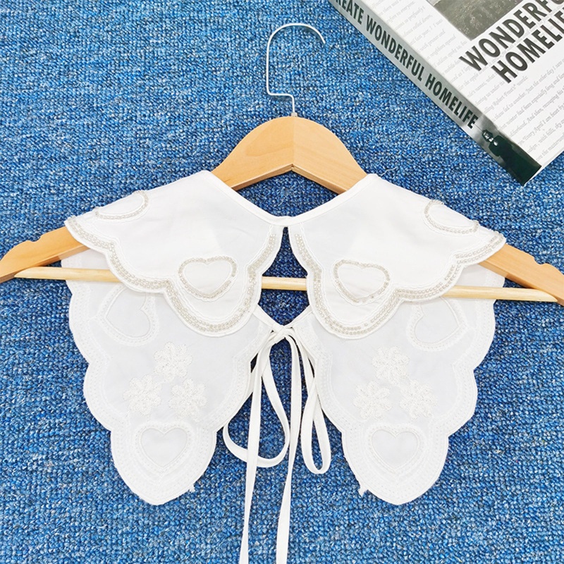 Khăn Choàng Cổ Thêu Hoa Đính Hạt Có Thể Tháo Rời Cho Búp Bê Nữ