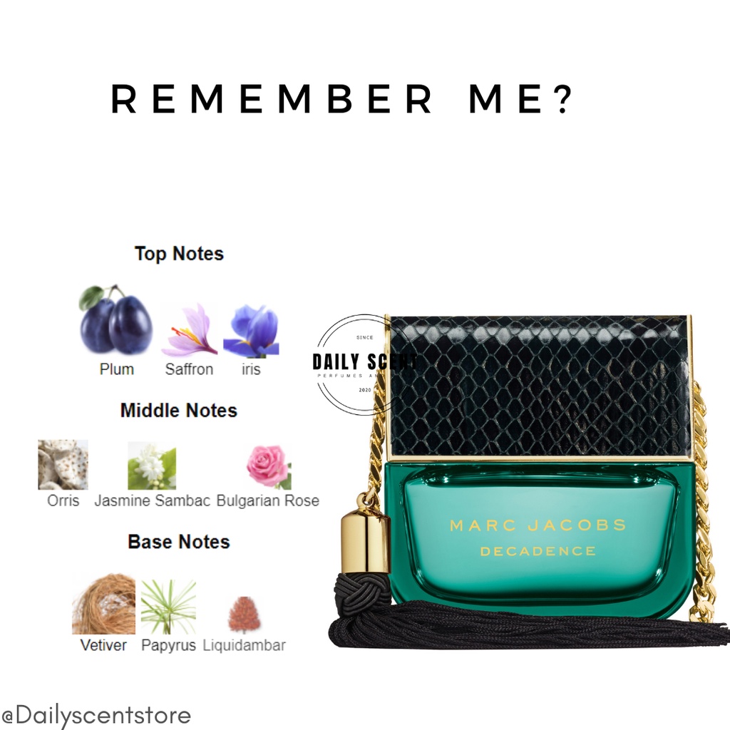 Decadence EDT Marc Jacobs| Nước hoa chiết| Nước hoa mùi kẹo me| Nước hoa nữ| Dailyscent