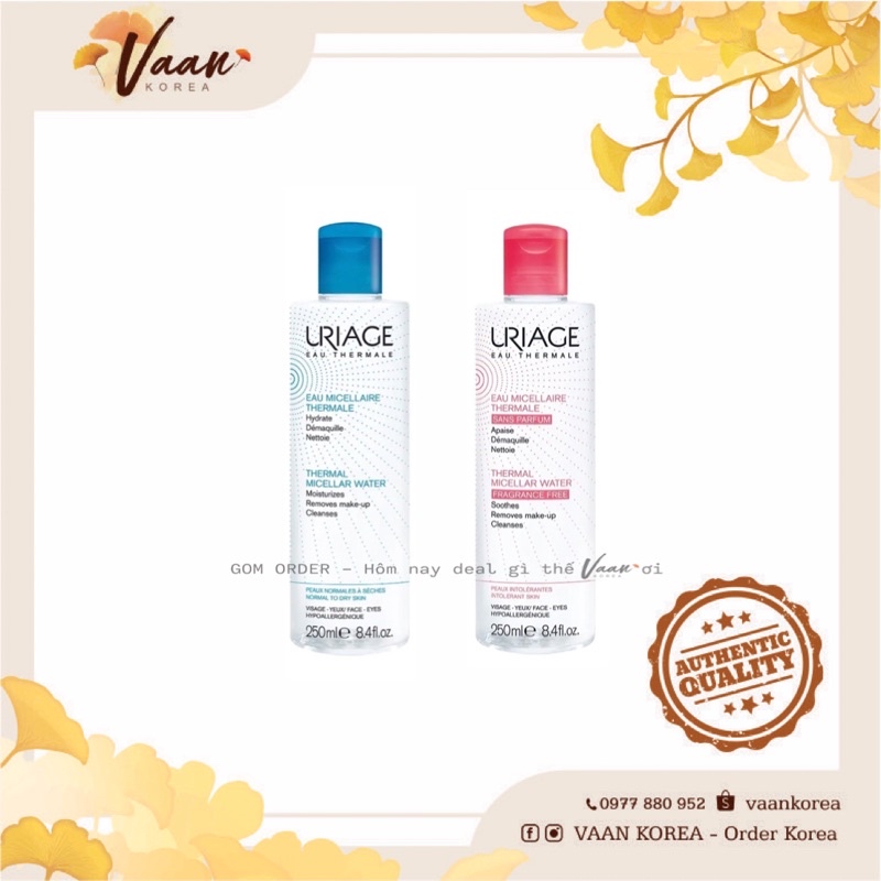 Nước tẩy trang Uriage Hồng EAU MICELLAIRE THERMAL PS F