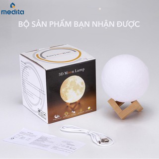 [Full size 3,7 16 Màu 2020] Đèn ngủ mặt trăng 3D Cảm ứng Siêu Đẹp