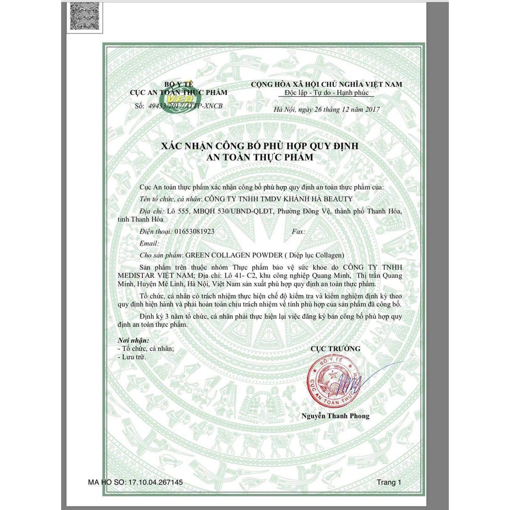 Gói Diệp Lục Collagen GREEN FAMILY Hộp 30 Gói 60g | BigBuy360 - bigbuy360.vn