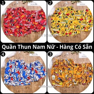 Quần Thun Nam Nữ - Hello Summer, Doremon, Mèo Siêu Quậy Garfield - Quần Hoạ Tiết Hoạt Hình, Trái Cây Hawaii Đi Biển