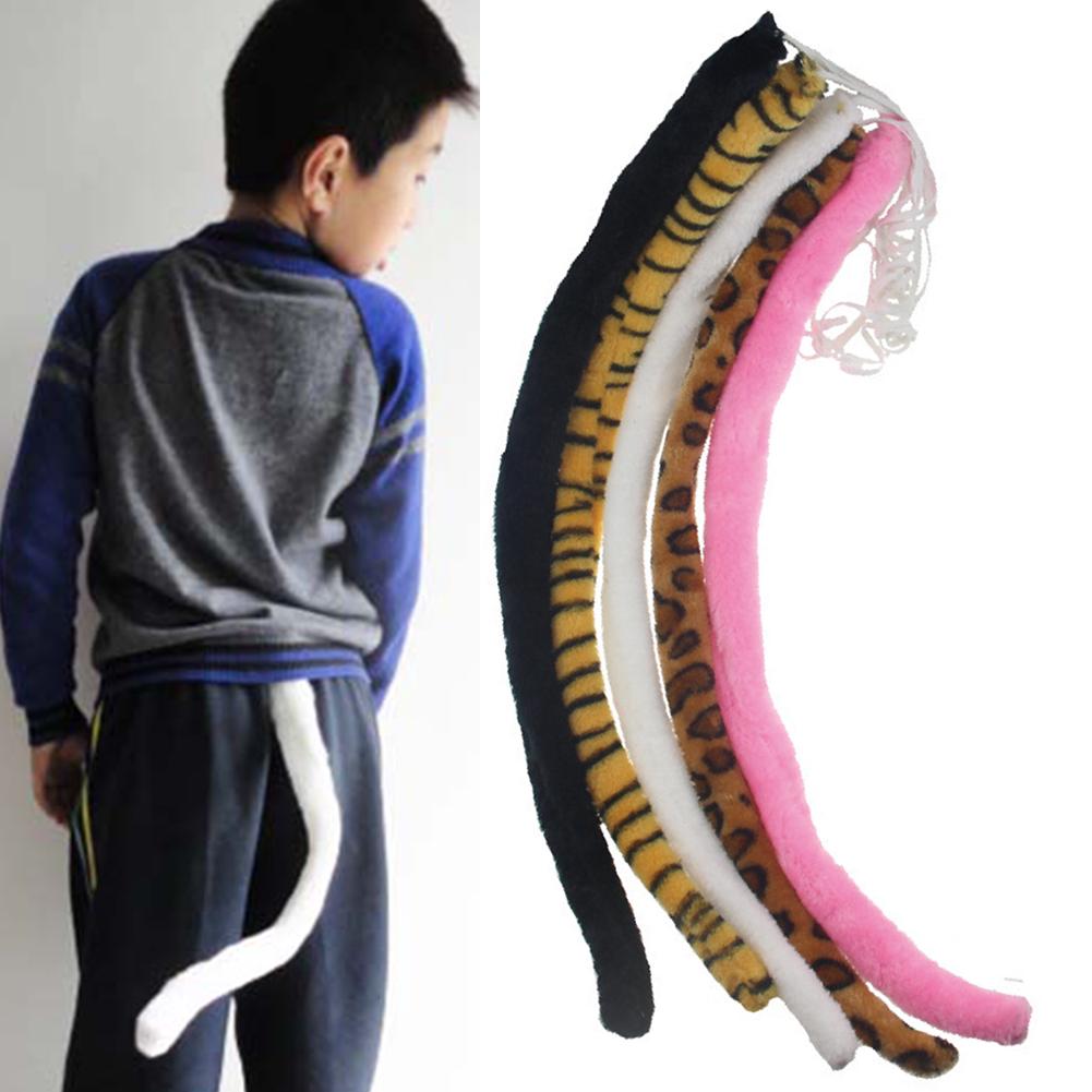 Cute Long Cat Tail Wire Inside Cosplay Fancy Dress Costume Halloween Party Props